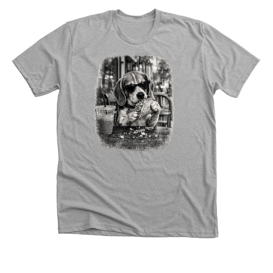 Beagles & Tacos Are Life Tee, a Athletic Heather Premium Unisex Tee