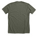 Named for those who served, a Heather Military Green Premium Unisex Tee (back-view)