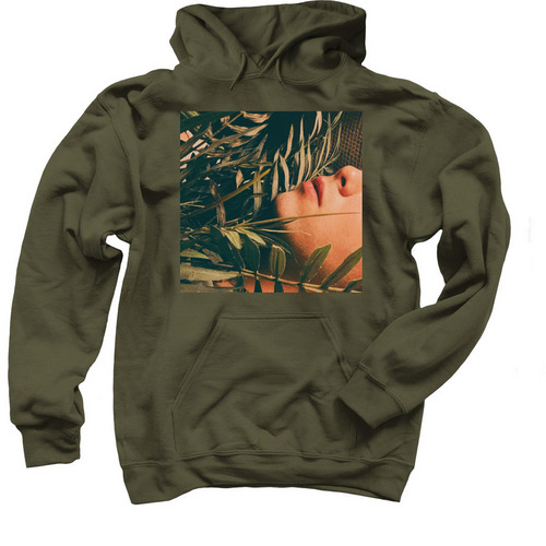 porque me duele (back album cover art)&nbsp;, a Military Green Pullover Hoodie
