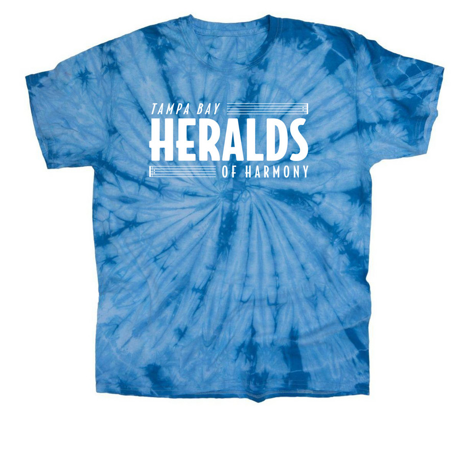 Heralds of Harmony Tie Dye, a Baby Blue Classic Tie Dye Tee