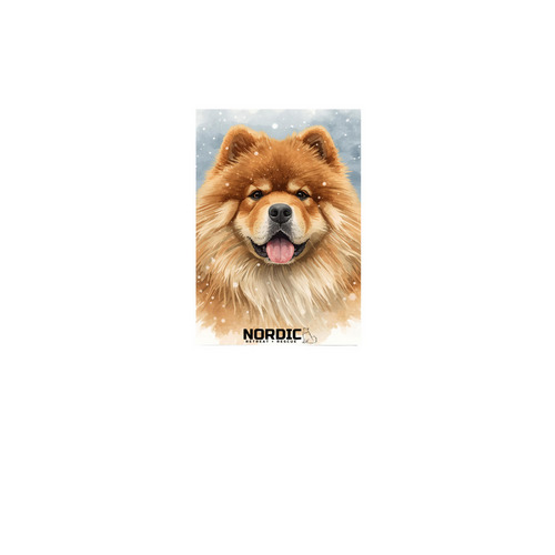 Chow Chow Yard Flag, a White 12" x 18" Yard Flag