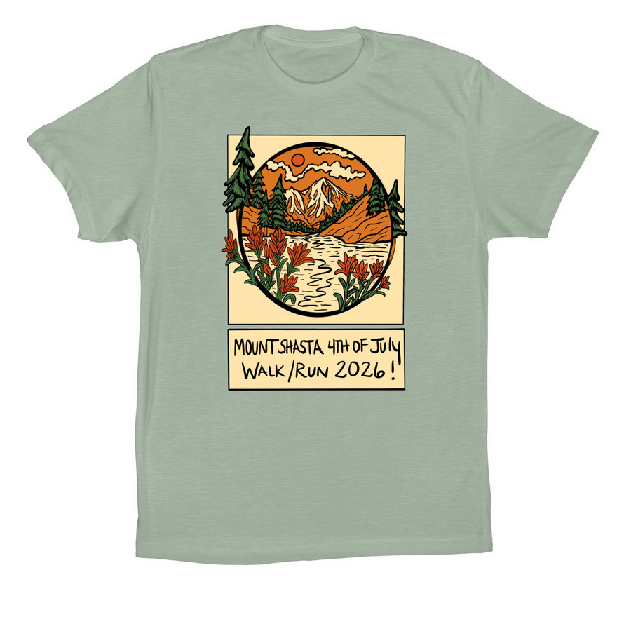 2026 Mt. Shasta 4th of July Walk/Run, a Dusty Blue Premium Cotton Tee