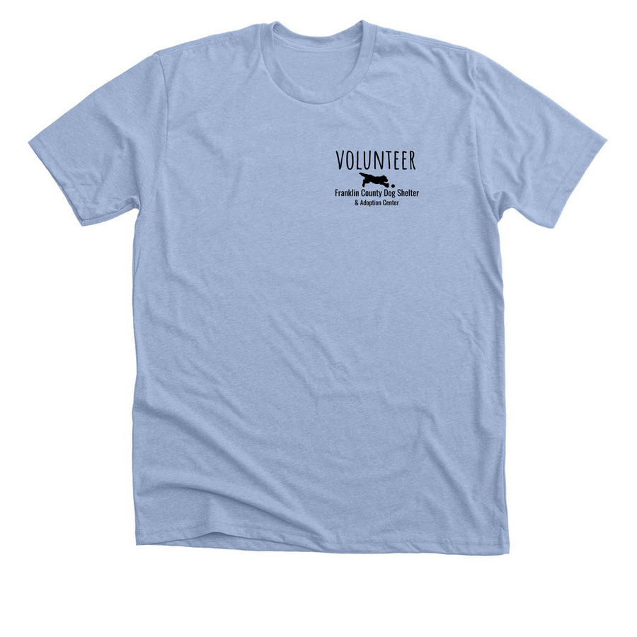 Run Club - VOLUNTEER ONLY, a Heather Baby Blue Premium Unisex Tee