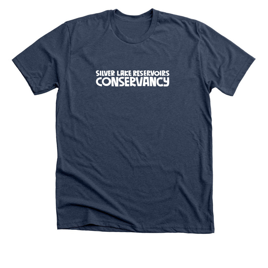 T-Shirts in Blue or Olive & White, a Heather Navy Premium Unisex Tee