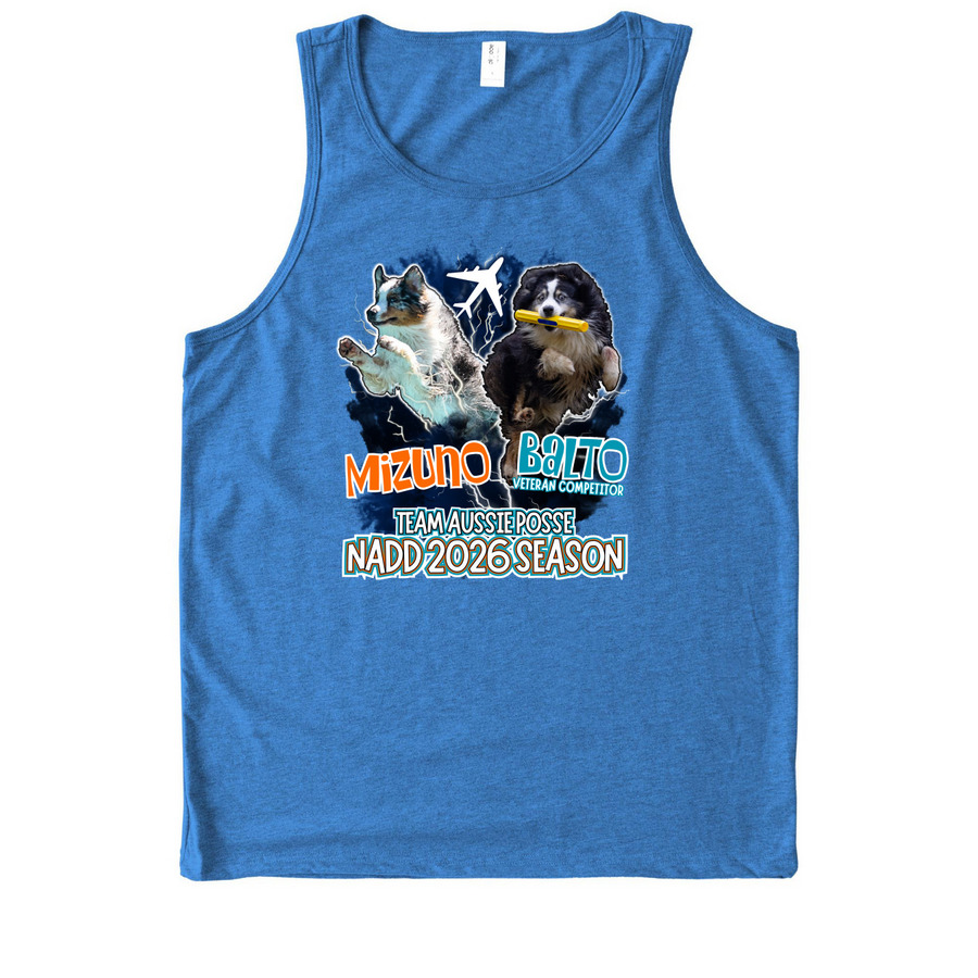Mizuno-Balto 2026, a Azure Blue Allmade Eco Triblend Tank