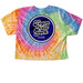 Roller Derby is for everyone! Team NY, a Eternity Women's Tie Dye Cropped Tee (back-view)