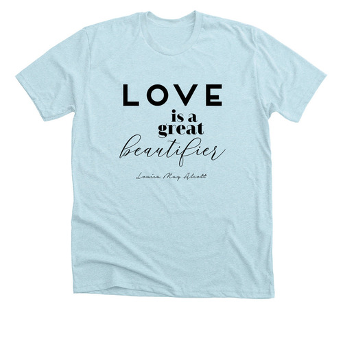 Love is..., a Heather Ice Blue Premium Unisex Tee