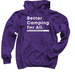 Better Camping for All Pride!, a Purple Pullover Hoodie