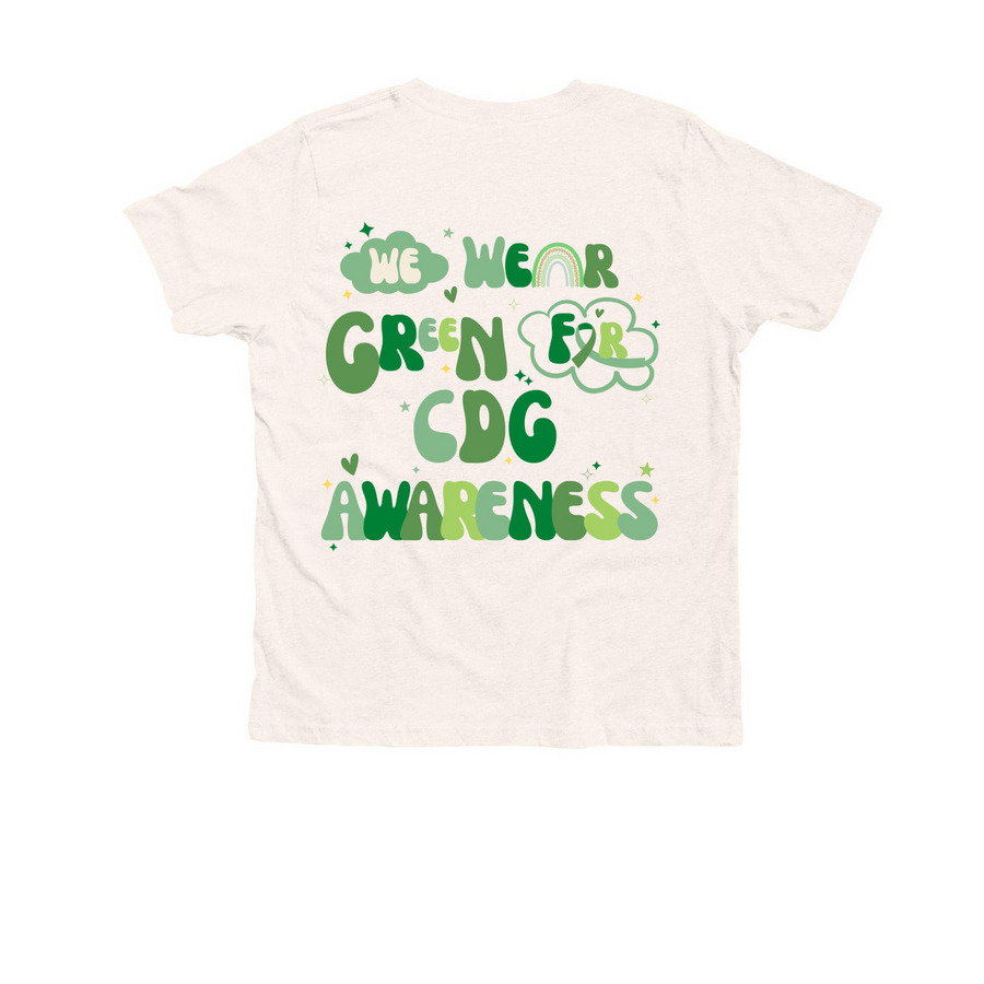 CDG CARE Holiday Exclusive Collection&nbsp;, a Heather Natural Premium Youth Tee (back-view)