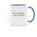 ELC Rainbow Mug, a Light Blue Two-Tone Ceramic Mug