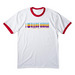 Retro-I heart rare birds, a White/ Red Cotton Ringer Tee