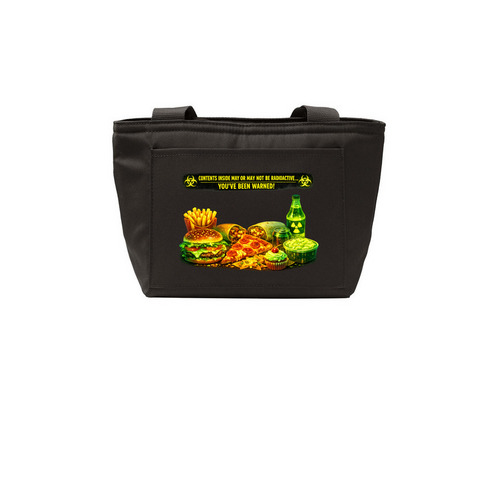 Radioactive lunch?&nbsp;, a Deep Black Insulated Lunch Tote