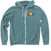 Zipper Hoodie - Brights, a Heather Deep Teal Zip Up Hoodie