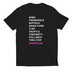 Boni's '#Tap Rules" Apparel, a Deep Black Allmade Eco Triblend Unisex Tee