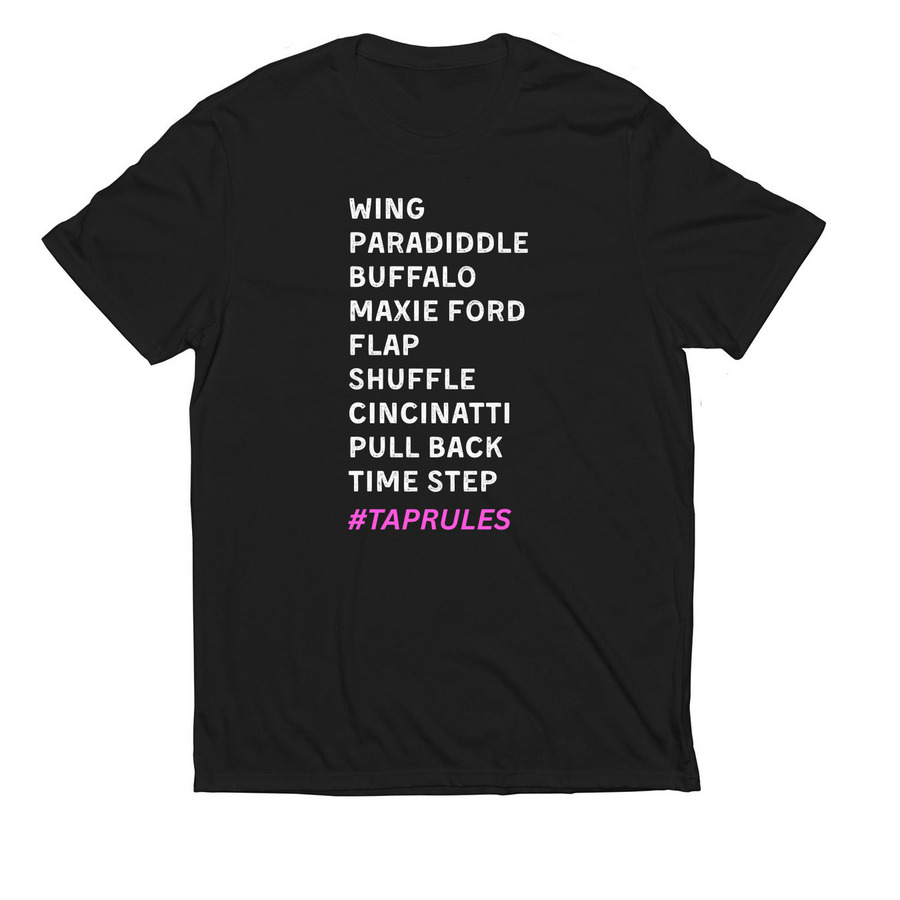 Boni's '#Tap Rules" Apparel, a Deep Black Allmade Eco Triblend Unisex Tee