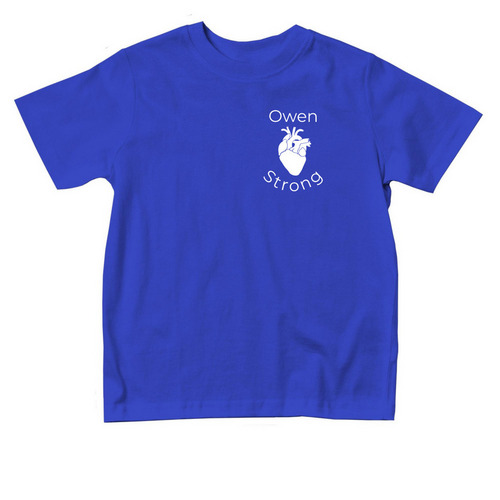 Owen Strong toddler shirt, a Royal Blue Toddler Tee