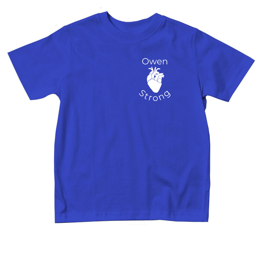 Owen Strong toddler shirt, a Royal Blue Toddler Tee