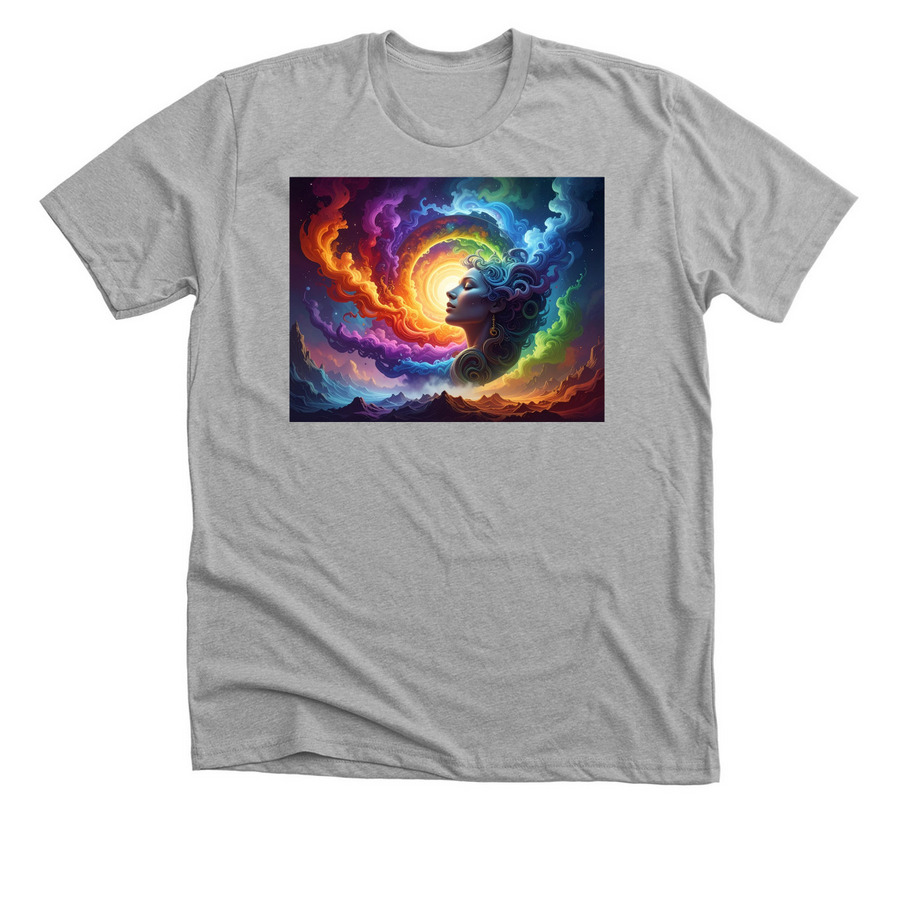 Head in the Clouds, a Athletic Heather Premium Unisex Tee