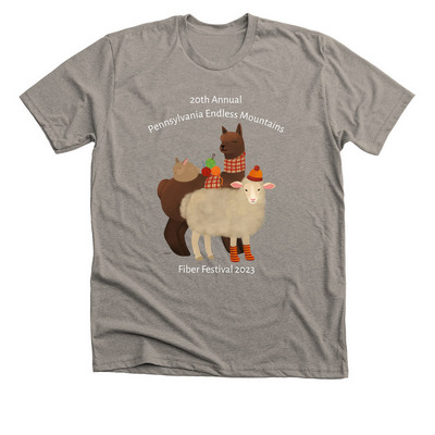2023 Festival Tees and Hoodies, a Heather Stone Premium Unisex Tee