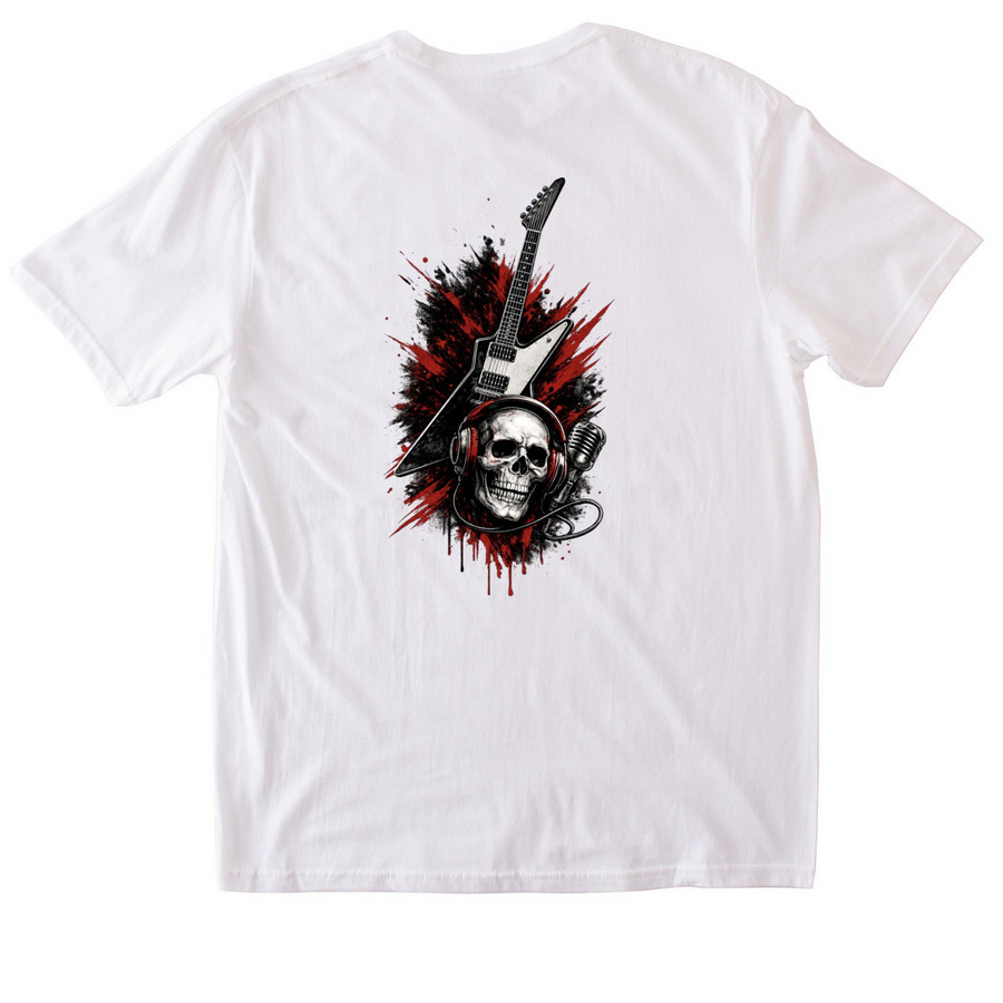 Dead Air Frequency, a White Softstyle Cotton Tee (back-view)