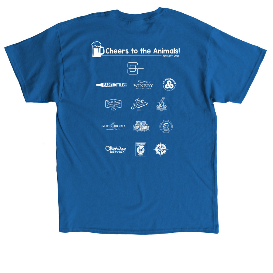 Bark n' Brewfest 2026!, a Royal Classic Unisex Tee (back-view)