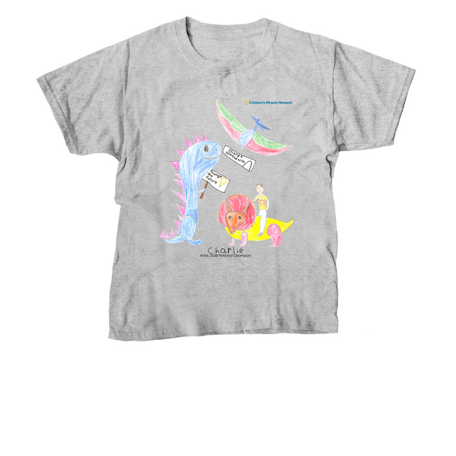 Charlie's Cretaceous Collection, a Sport Grey Youth Unisex Tee