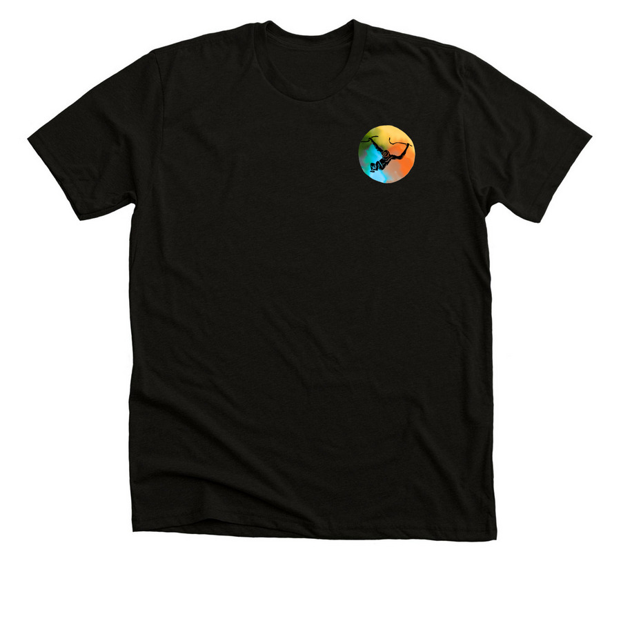 SAFE Gibbon Watercolor, a Solid Black Blend Premium Unisex Tee