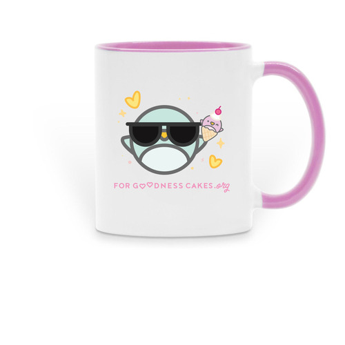 Rise and SunShine OC! ??, a Pink Two-Tone Ceramic Mug