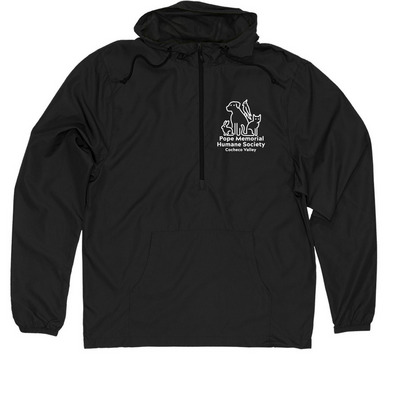 PMHS-CV Windbreaker, a Black Quarter-Zip Windbreaker