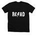 READ, Book Lovers and Metal Lovers Unite, a Solid Black Blend Premium Unisex Tee
