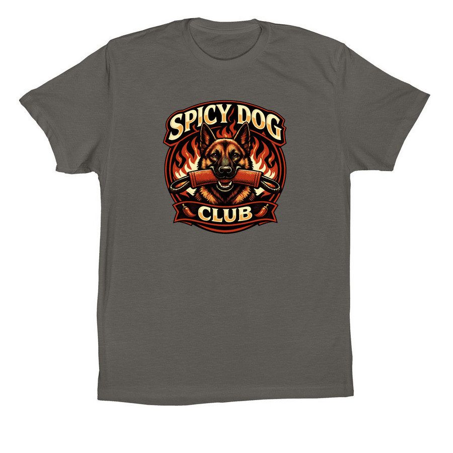 AlignedK9: Spicy Dogs Club, a Asphalt Premium Cotton Tee