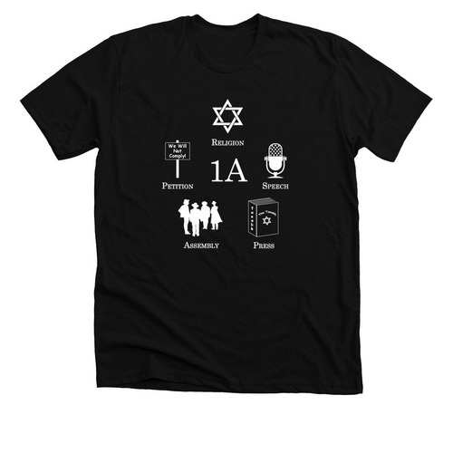 1A Jewish Shirts, a Solid Black Blend Premium Unisex Tee
