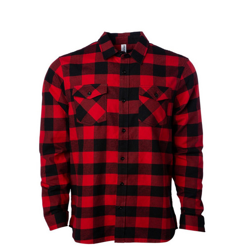Nothing Puzzling outerwear, a Red/ Black Unisex Flannel Shirt