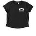 ACS-OC Chapter Pocket Logo Gray Whale Back, a Space Black Allmade Eco Triblend Women?s Scoop Neck Tee