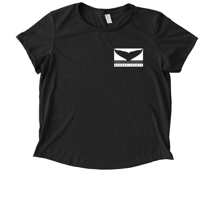 ACS-OC Chapter Pocket Logo Gray Whale Back, a Space Black Allmade Eco Triblend Women?s Scoop Neck Tee