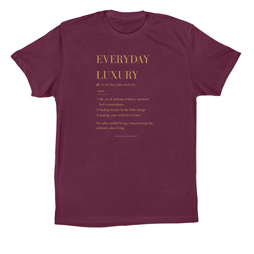 Everyday Luxury, a Maroon Premium Cotton Tee
