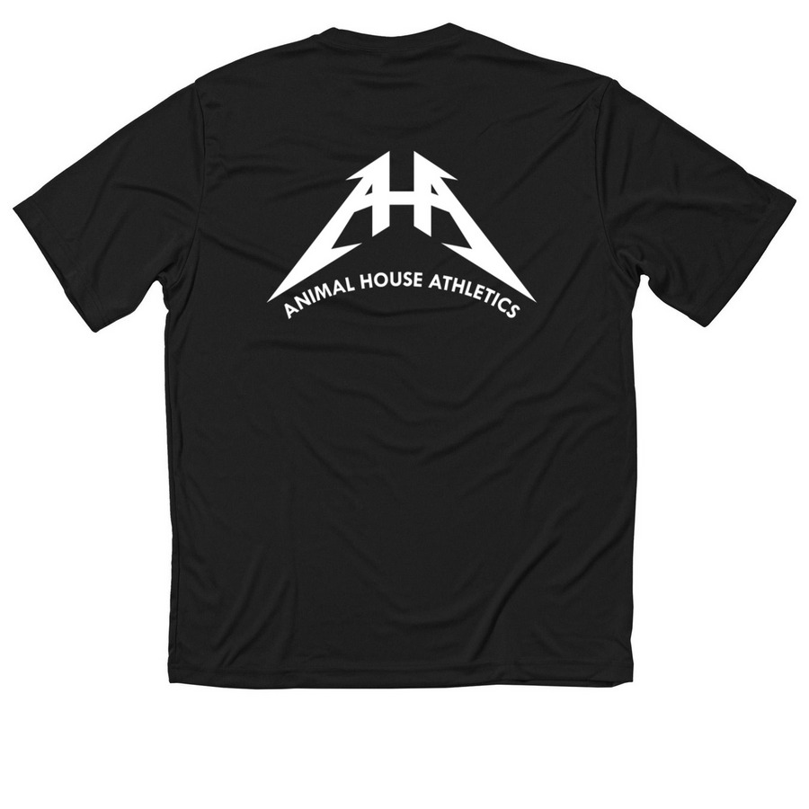 ANIMAL HOUSE ATHLETICS, a Black Classic Performance Tee (back-view)