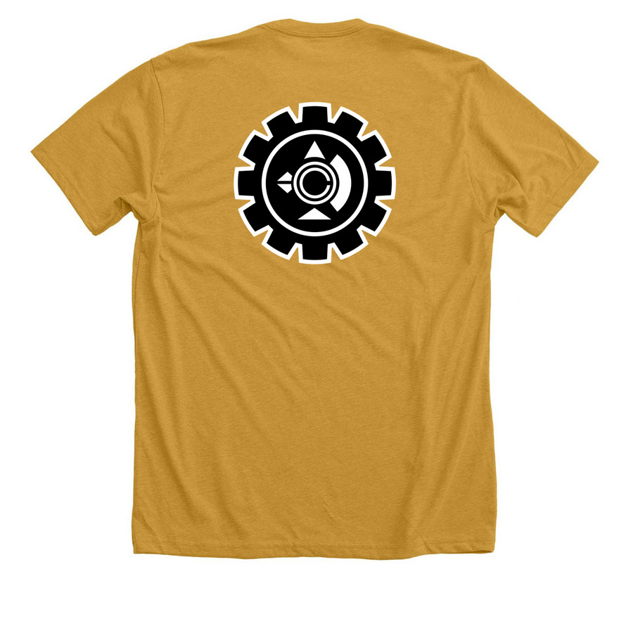 Vinsento ? Ninja Artist Platypus, a Heather Mustard Premium Unisex Tee (back-view)