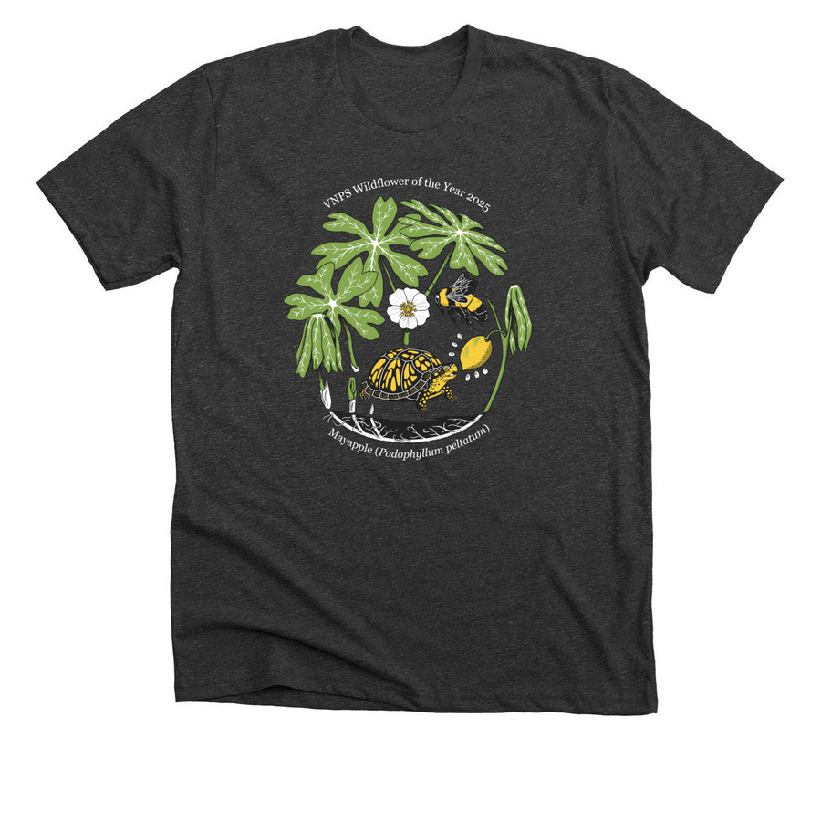 Mayapple- Light Font, a Dark Grey Heather Premium Unisex Tee