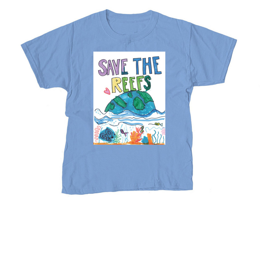 Temples Coral Reef Conservation&nbsp;, a Carolina Blue Youth Unisex Tee