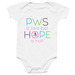 PWS is Rare but HOPE is not Onesie, a White Infant Onesie