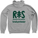 Richmond Tree Stewards Member Shirts, a Athletic Heather Zip Up Hoodie (back-view)