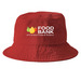 Food Bank Hats, a Red Printed Bucket Hat