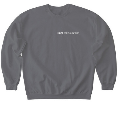Special Needs Volunteer Sweatshirt, a Charcoal Softstyle Crewneck Sweatshirt