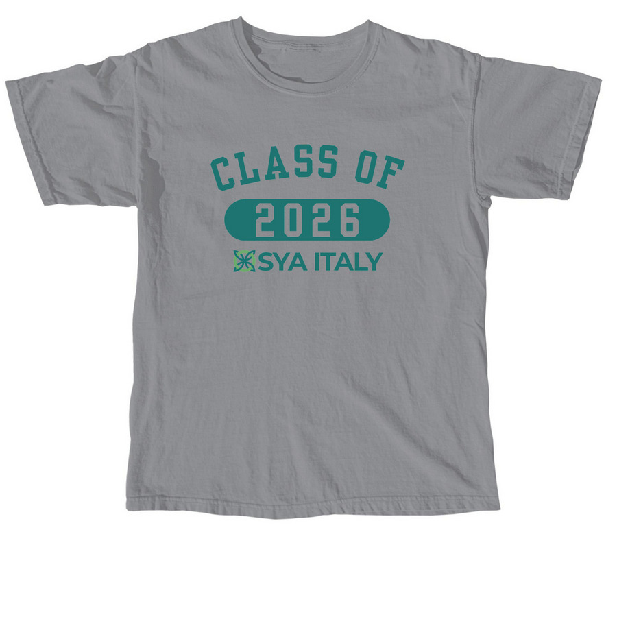 Class of SYA Italy 2026, a Granite Comfort Colors Unisex Tee