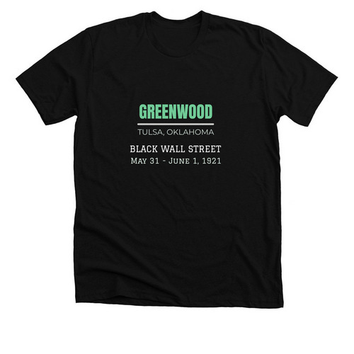 Black History - Tulsa, OK, a Solid Black Blend Premium Unisex Tee