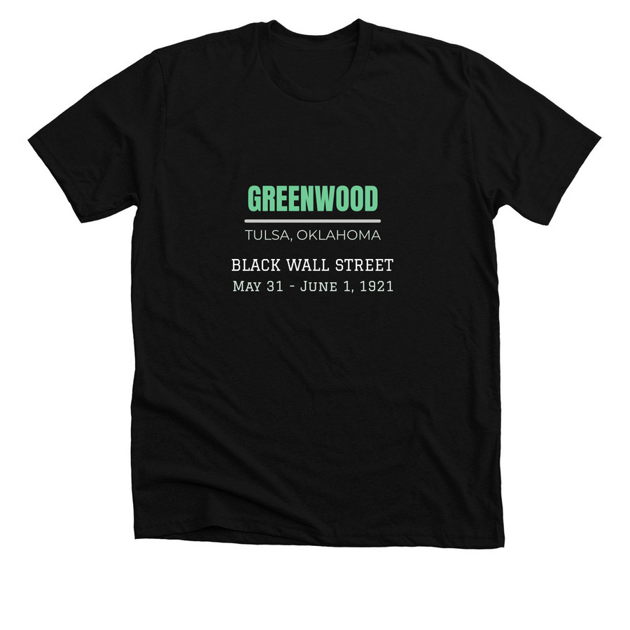 Black History - Tulsa, OK, a Solid Black Blend Premium Unisex Tee