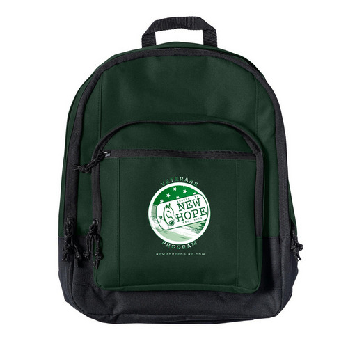 Veterans Program Logo Backpack, a Forest Green Everyday Backpack