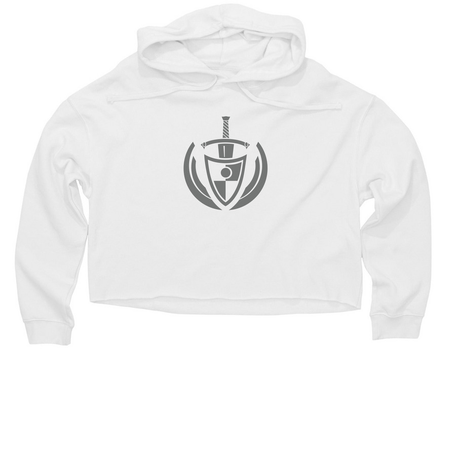 Crop Top Hoodie, a White Women?s Lightweight Cropped Hoodie