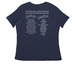 Region One Love, a Navy Women's Relaxed V-Neck Tee (back-view)